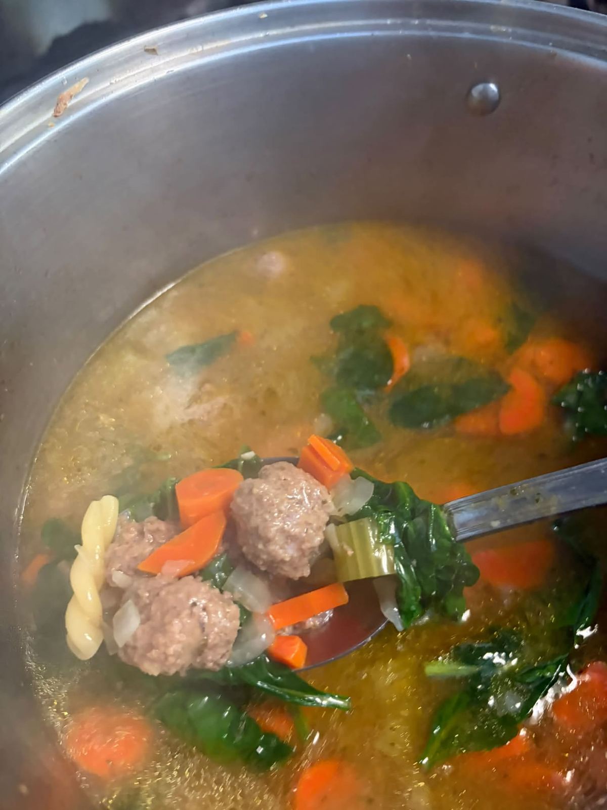 Meatball escarole soup